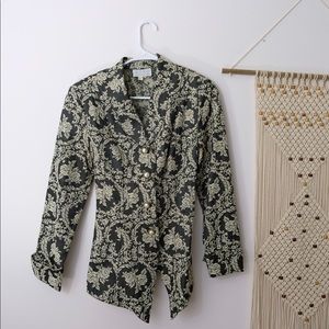 SOLD. Vintage paisley blazer with corset back